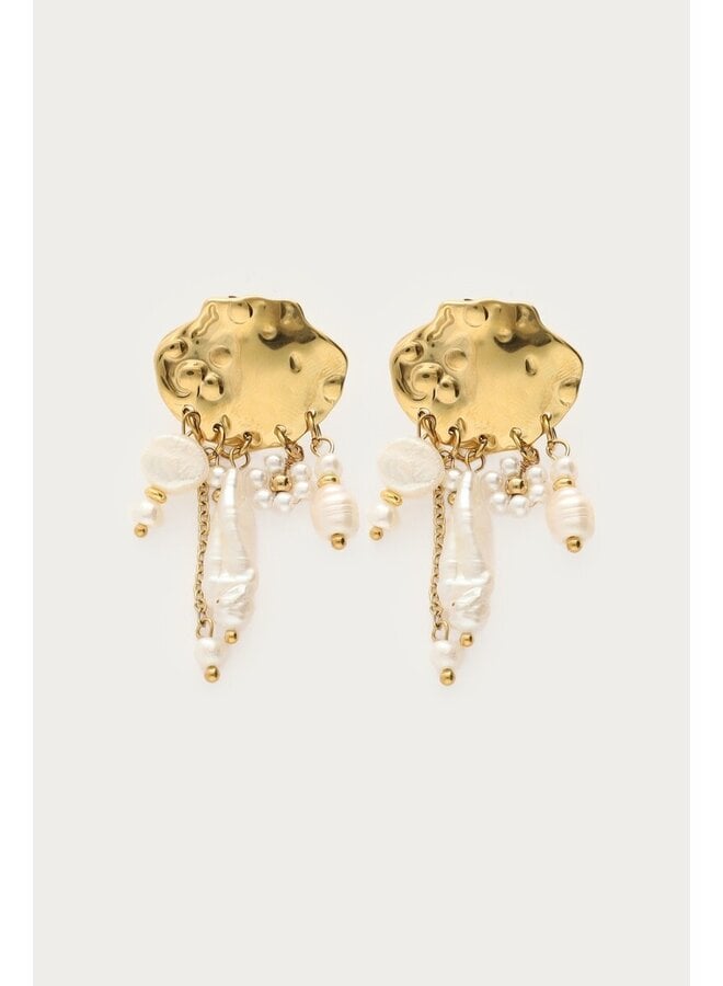 Oorhangers met Natuurlijke Parels Goud