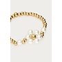 Stretch Ring met Imitatieparel Bloem Goud