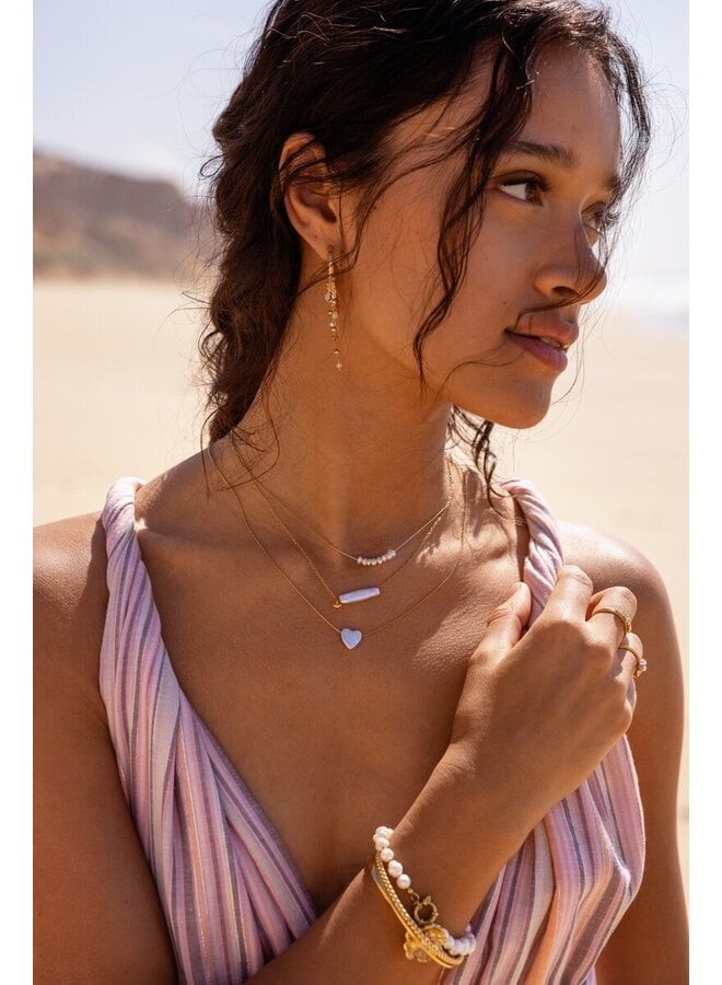 Minimalistische Ketting met Zoetwaterparels Zilver