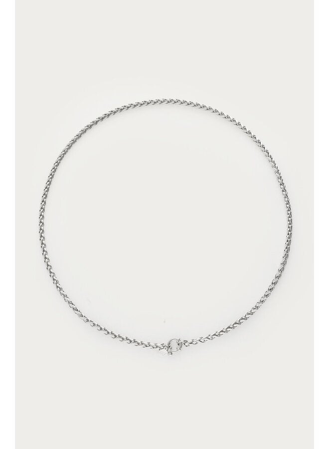 Basic Schakelketting met Slotje Zilver