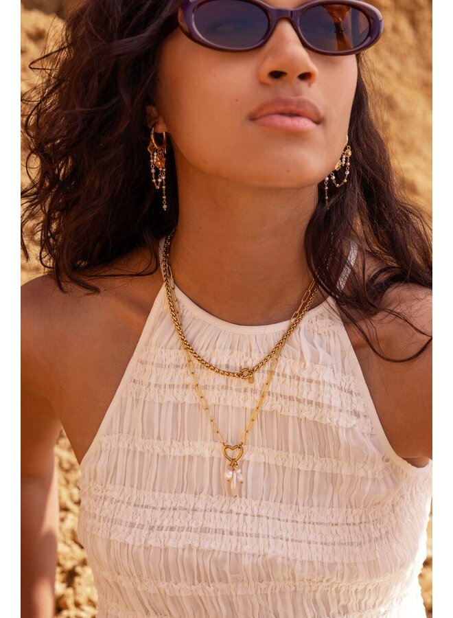 Basic Schakelketting met Slotje Zilver