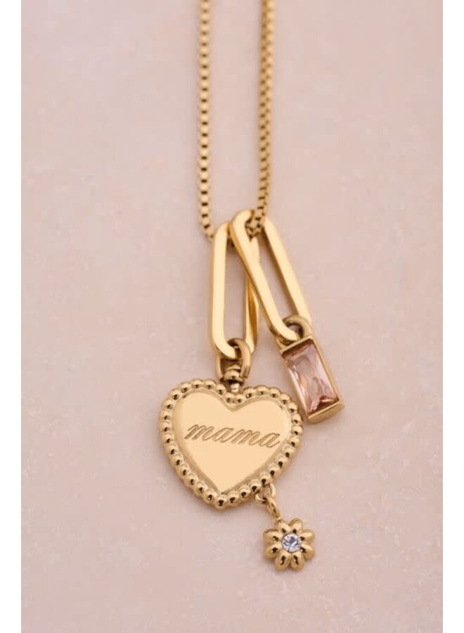 Love Hartjes Bedel 'Mama' Goud