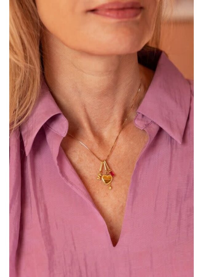 Love Hartjes Bedel 'Mama' Goud