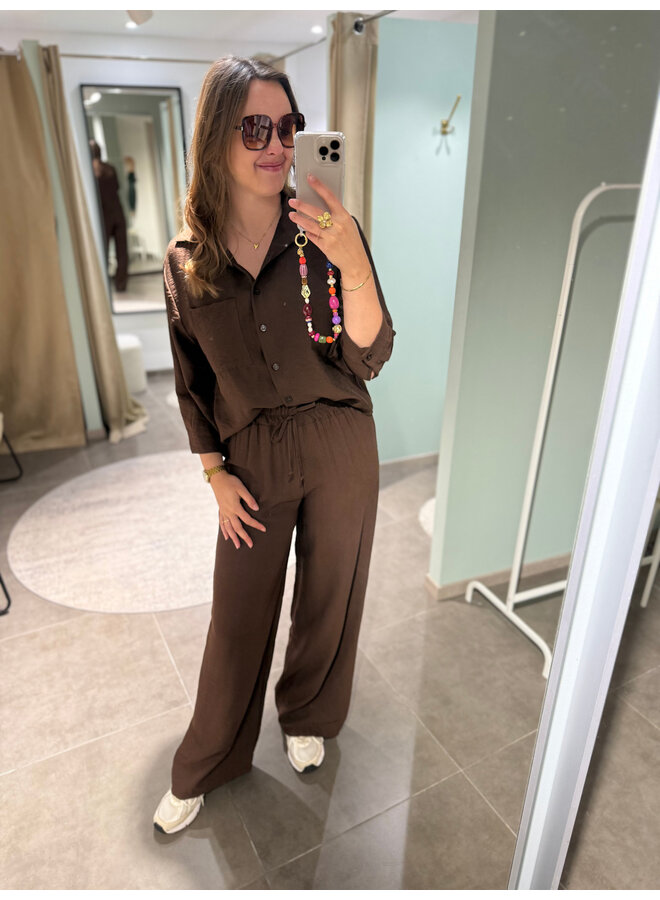 Alix Trousers Dark Brown