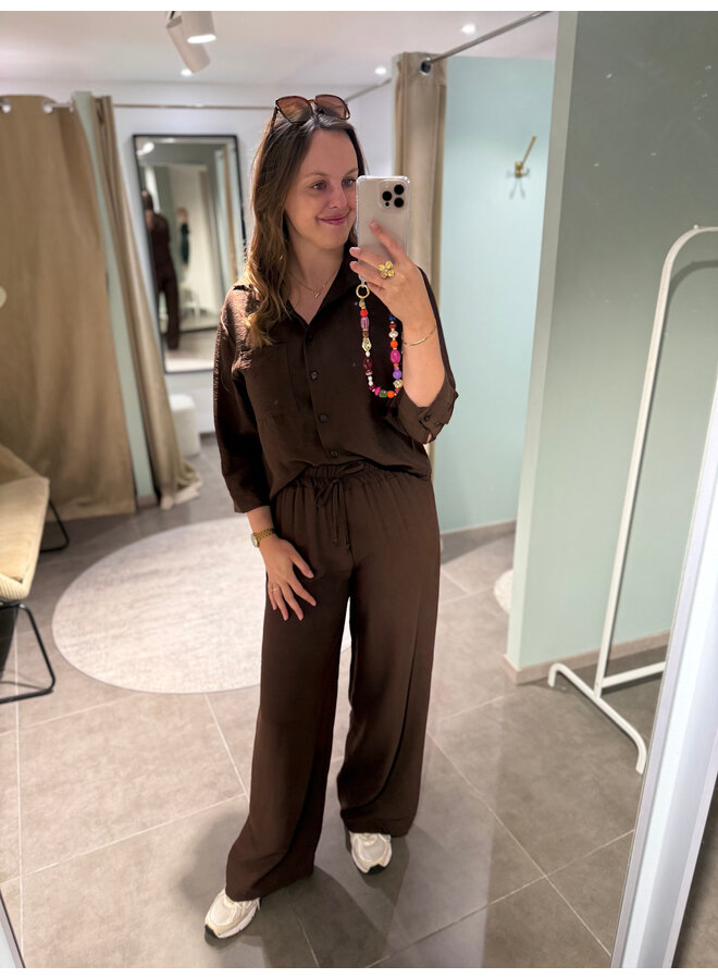 Alix Trousers Dark Brown