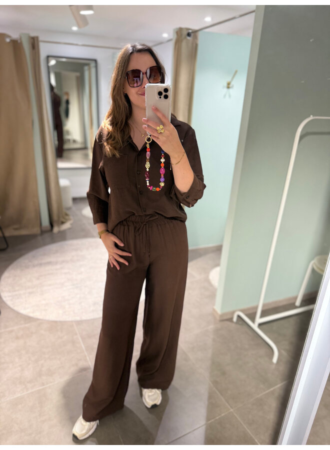 Alix Trousers Dark Brown