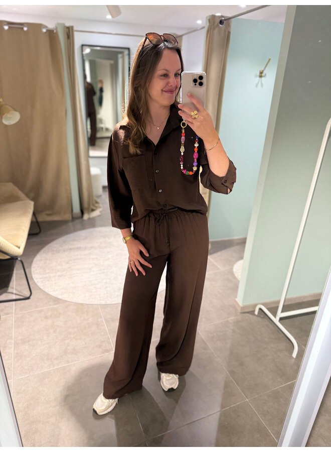Alix Trousers Dark Brown