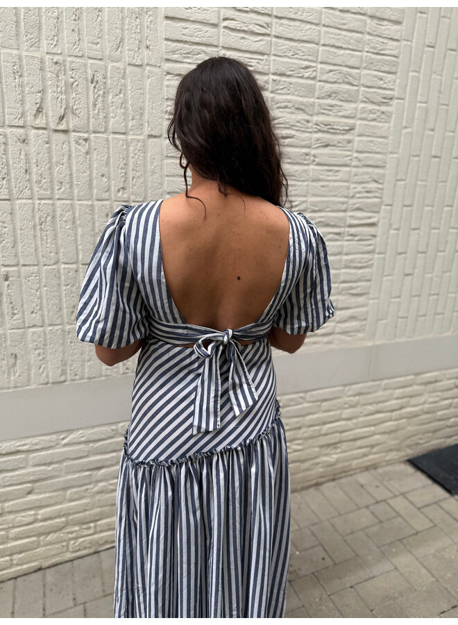 Lina Striped Set Skirt + Top Blue