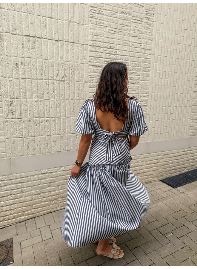 Lina Striped Set Skirt + Top Blue