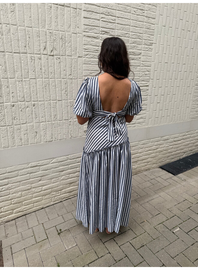 Lina Striped Set Skirt + Top Blue