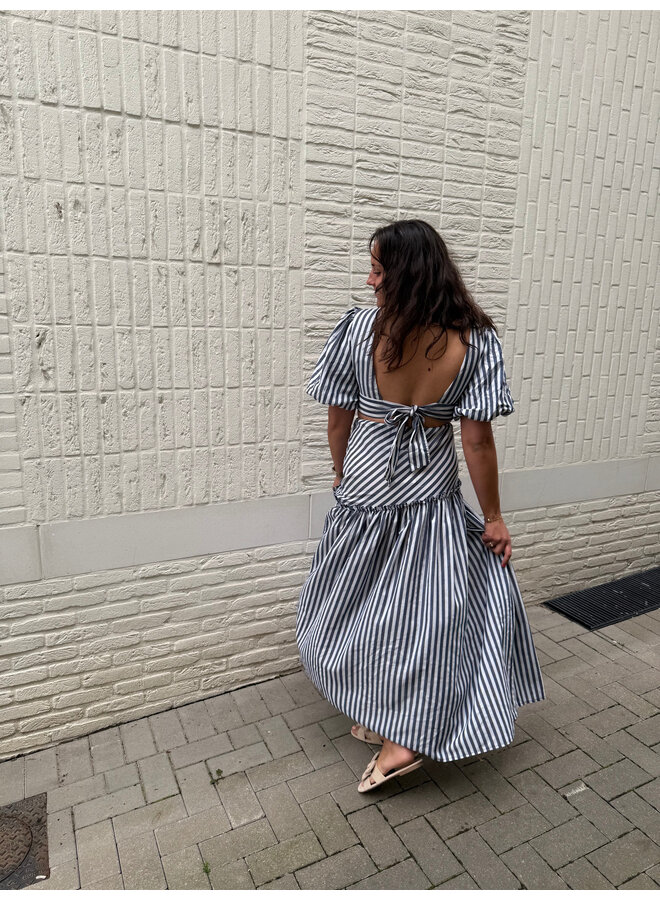 Lina Striped Set Skirt + Top Blue