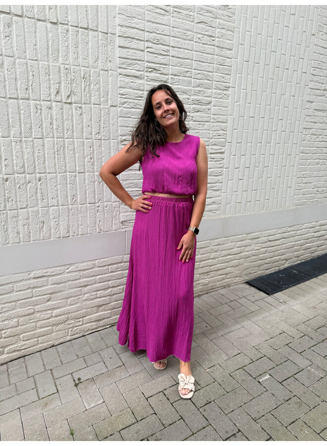Célestine Set Skirt + Top Purple