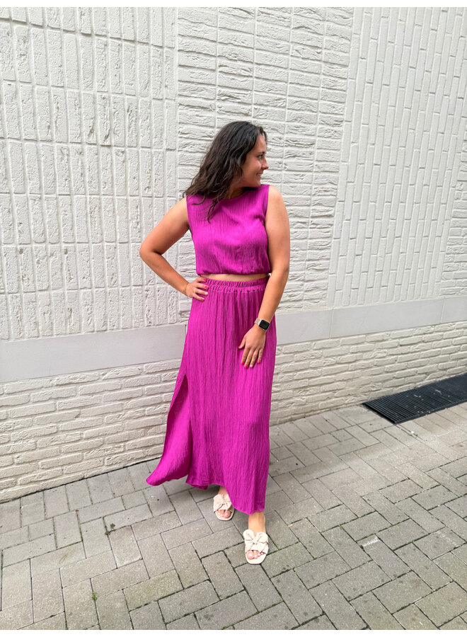 Célestine Set Skirt + Top Purple