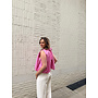 Florence Striped Bow Top Pink
