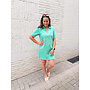 Yalenka Denim Dress Bright Green