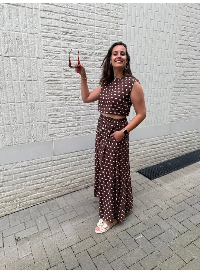 Dorothea Polka Dot Set Top + Skirt