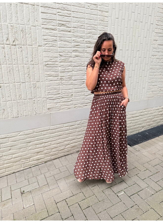 Dorothea Polka Dot Set Top + Skirt