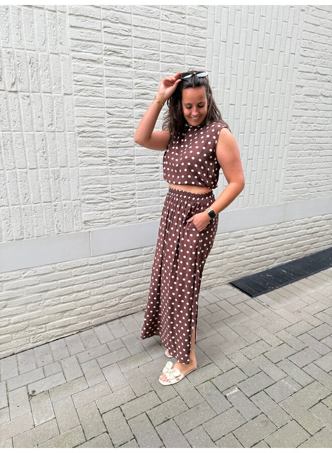 Dorothea Polka Dot Set Top + Skirt