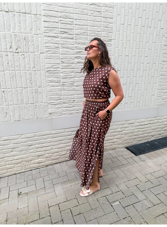 Dorothea Polka Dot Set Top + Skirt