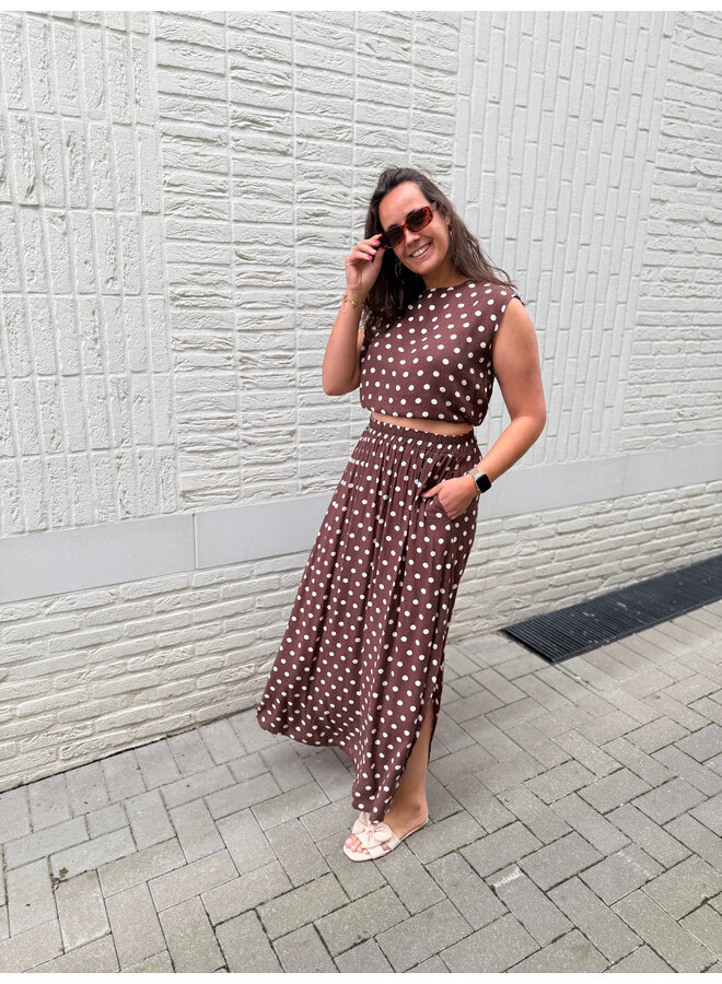 Dorothea Polka Dot Set Top + Skirt