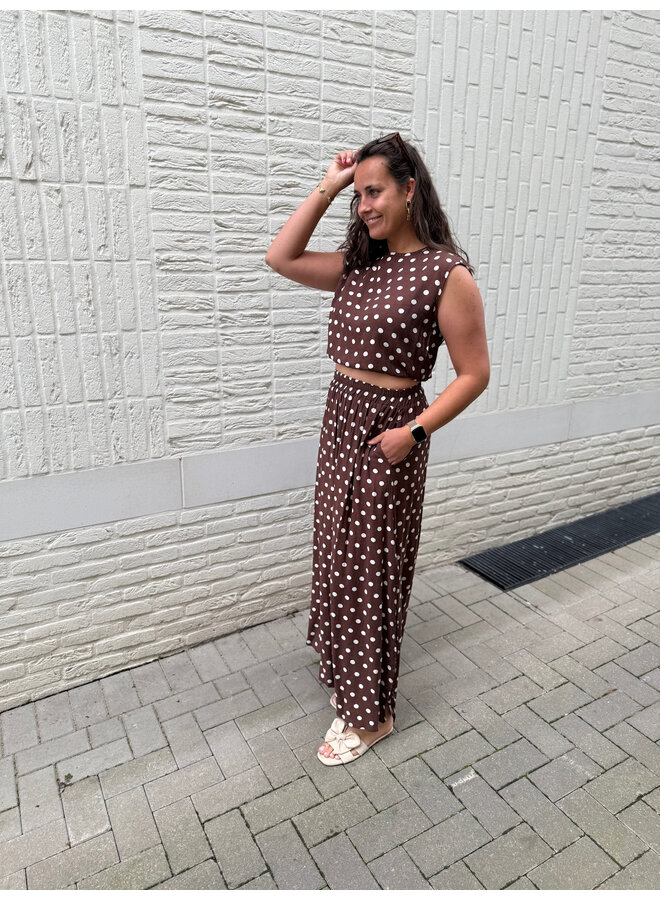 Dorothea Polka Dot Set Top + Skirt