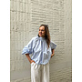 Olivia Bow Blouse Blue