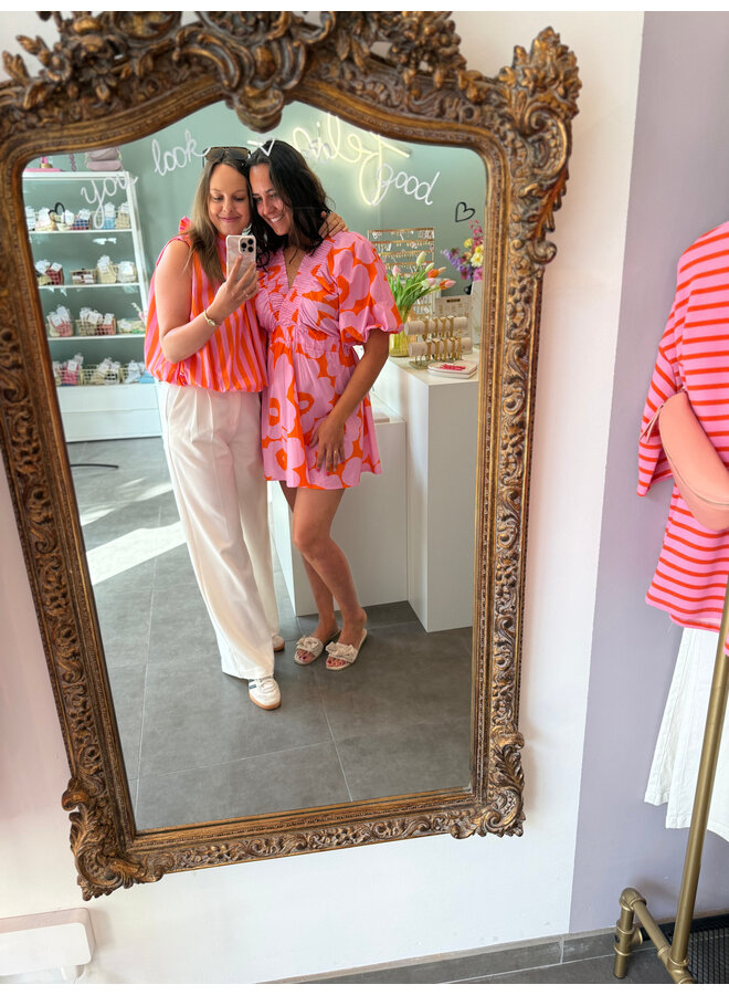 Victoria Striped Bow Top