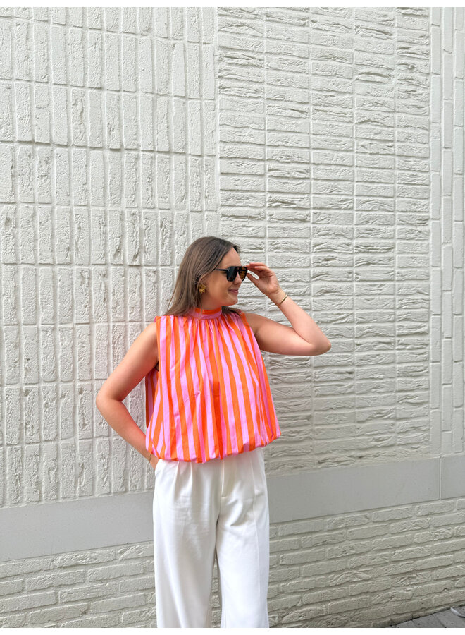 Victoria Striped Bow Top