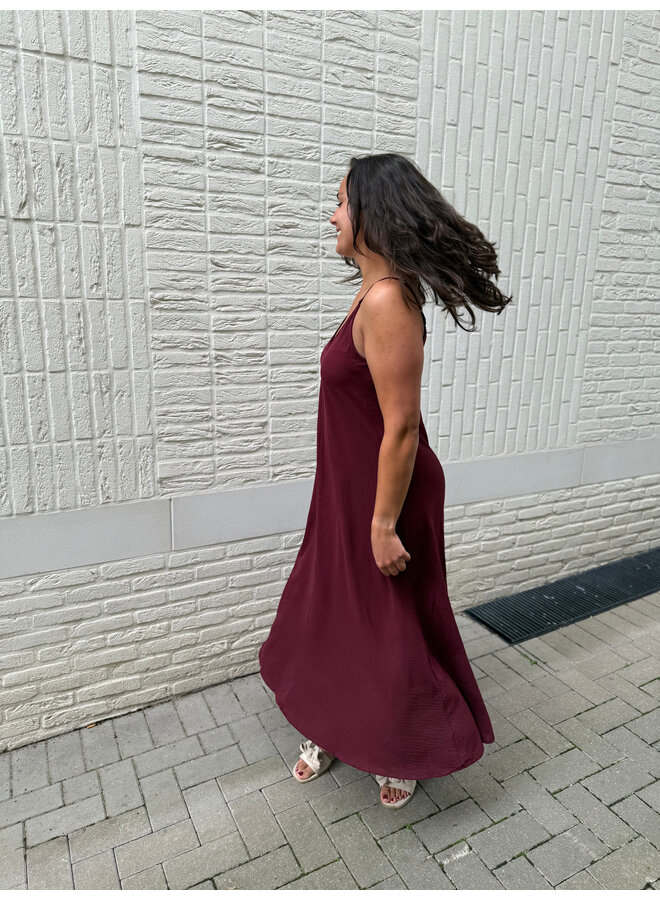 Lilly Summer Dress Burgundy
