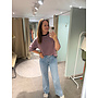Millie Bow Striped T-Shirt Brown