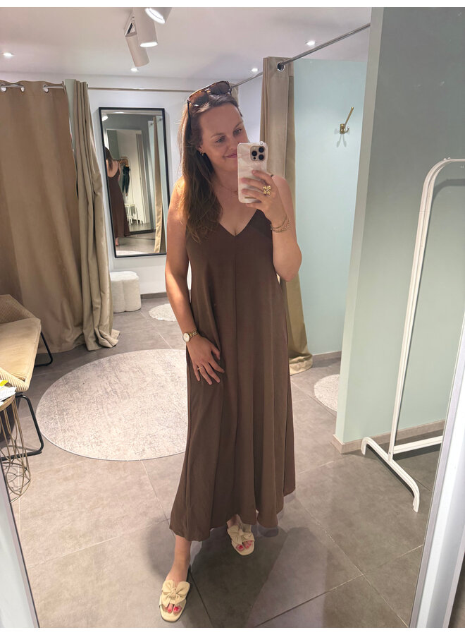 Lilly Summer Dress Dark Brown