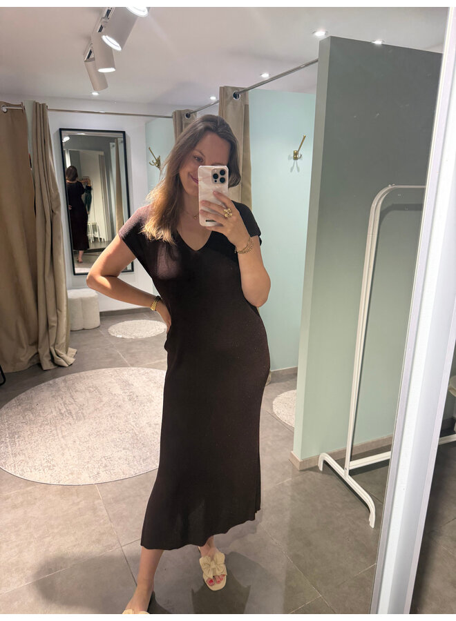 Holly Long Dress Dark Brown