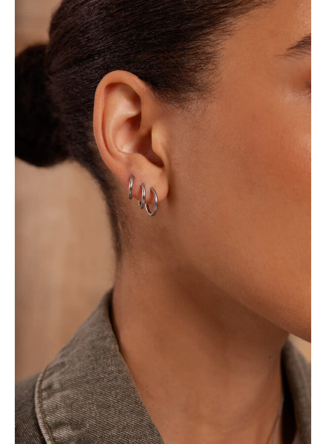 Ear Game Set van Drie Basic Oorringen Goud