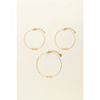 Moeder & Mini Armband met Drie Hartjes Goud