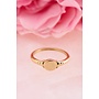 Vintage Zegelring met Dots Goud