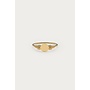 Vintage Zegelring met Bladeren Goud