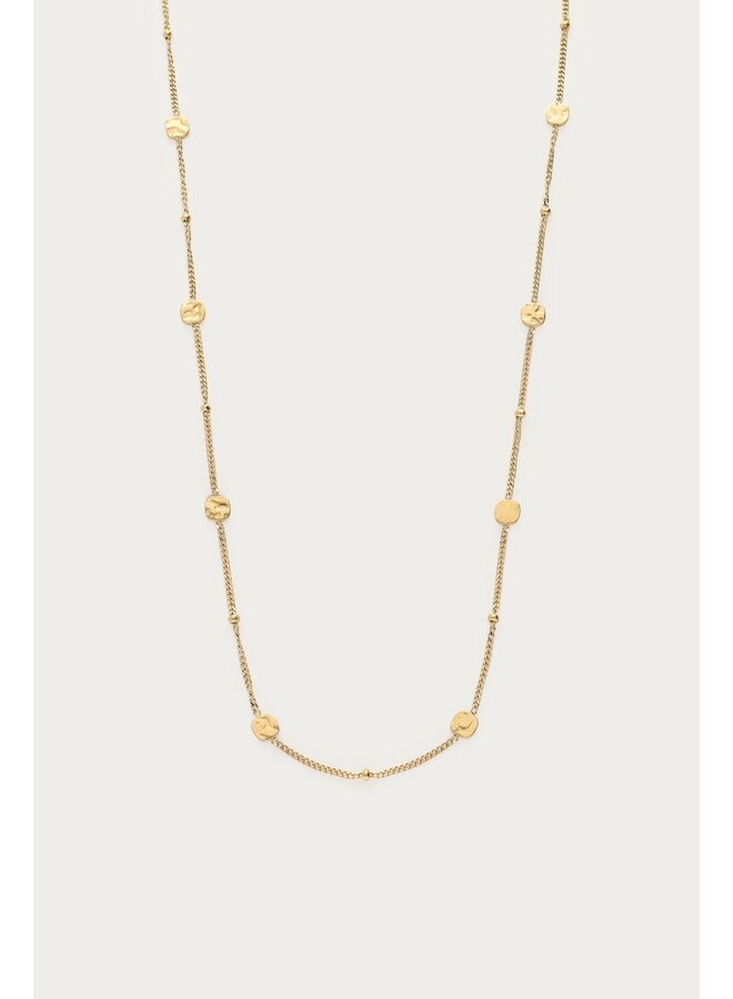 Vintage Ketting met Dots en Munten  Goud