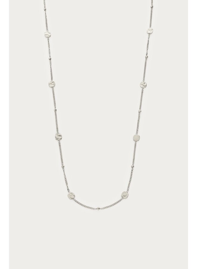 Vintage Ketting met Dots en Munten Zilver