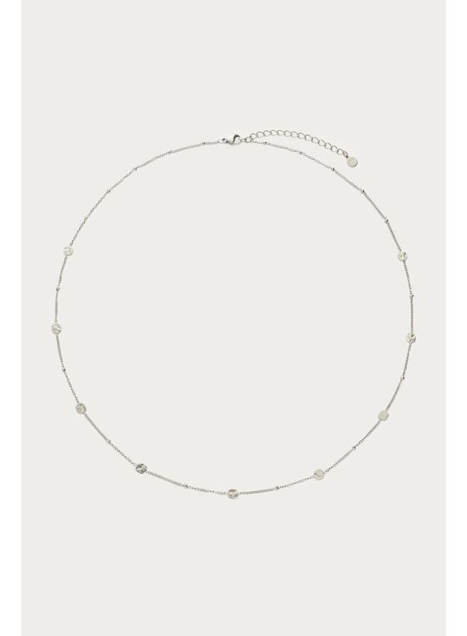 Vintage Ketting met Dots en Munten Zilver