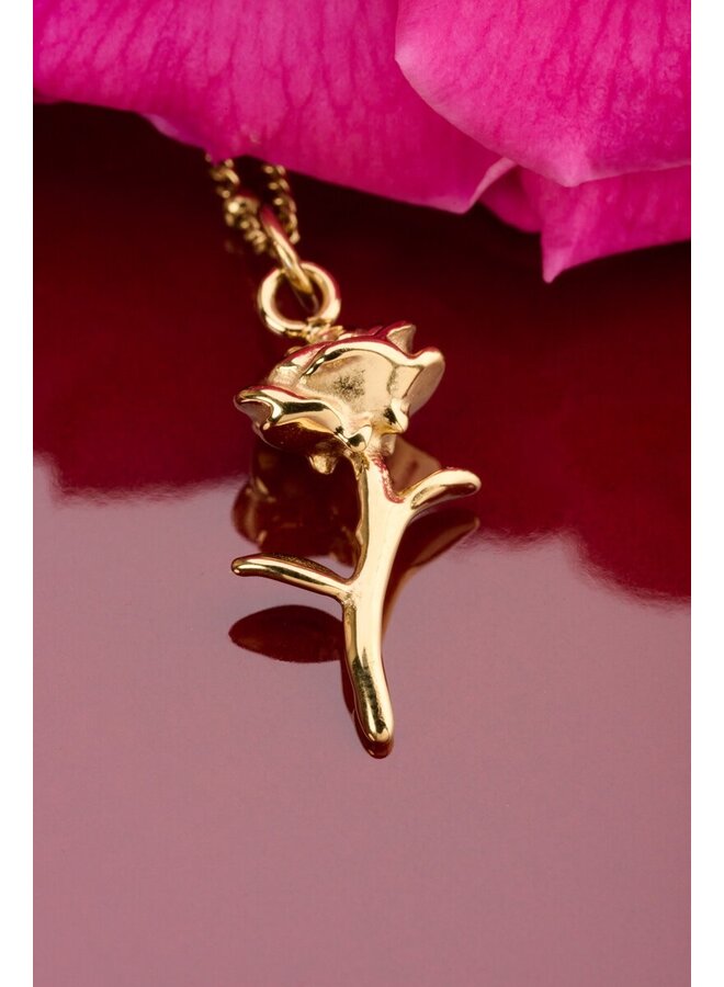 Vintage Ketting met Dots en Roos Goud
