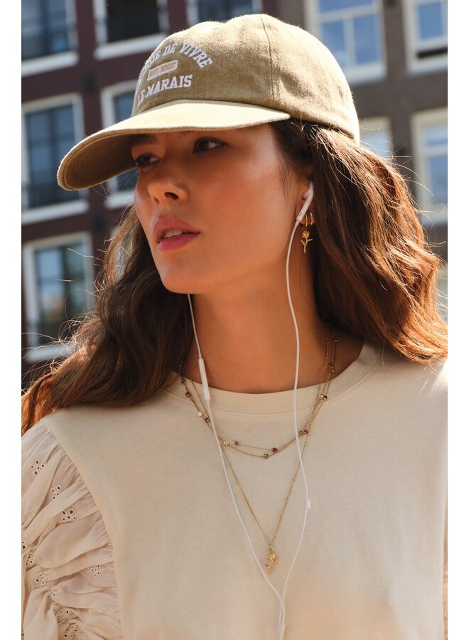 Vintage Ketting met Dots en Roos Goud