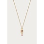 Vintage Ketting Ronde Strass Goud