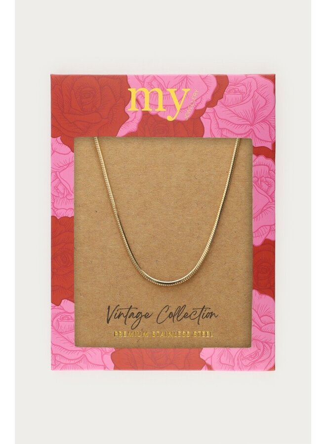 Vintage Basic Ketting 60+5cm Goud