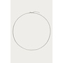 Vintage Lange  Platte Schakelketting 60+5cm Zilver