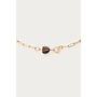 Sunrocks Schakelarmband met Bruin Hartje Goud