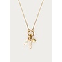 Sunrocks Ketting met Zon en Natuurlijke Parel Goud