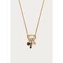 Sunrocks Ketting met Zon en Bruine Kralen Goud