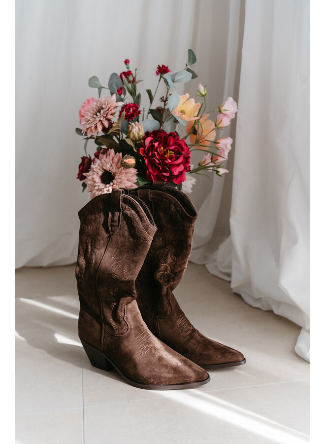 Célestine Cowboy Boots Brown