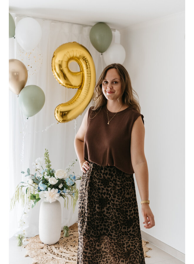 June Basic Top Brown