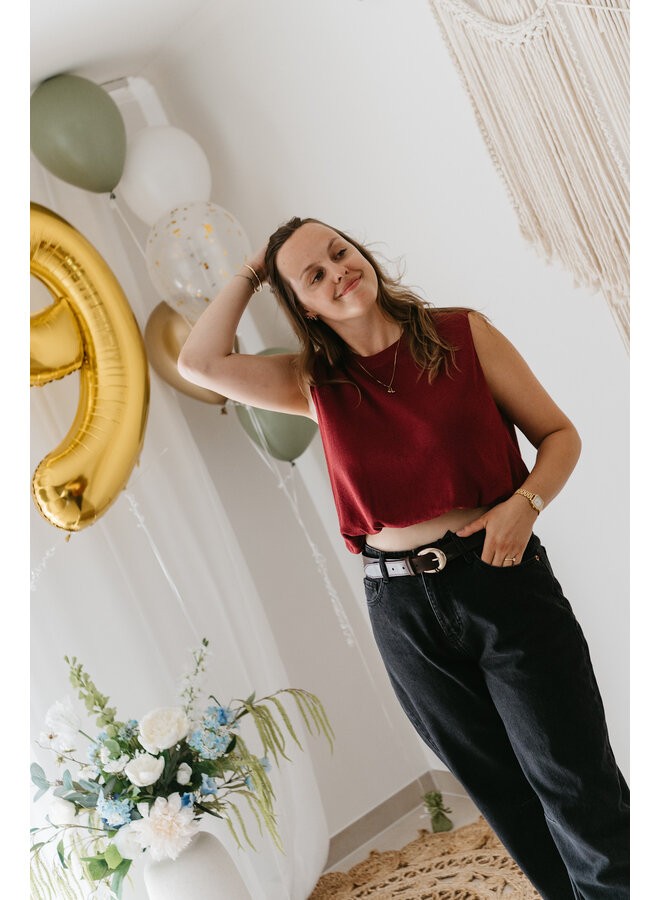 Brandy Balloon Jeans Denim Grey